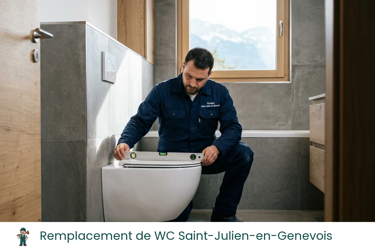 Remplacement de WC à Saint-Julien-en-Genevois